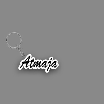 SY Gifts SYG Atmaja Name Keychain White And Black Key Chain