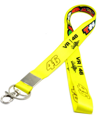 Meeko.com Premium Quality Yellow Fabric 46 VR Hook Key Chain for Bike Lover Key Chain