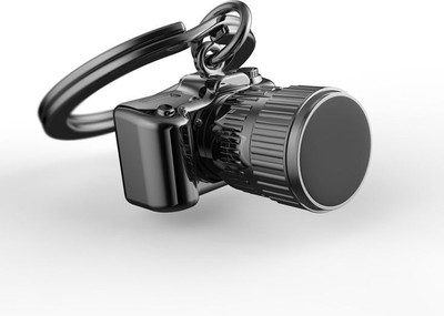 K C Premium Quality Metal Camera Keychain in Royal Black Colour Key Chain