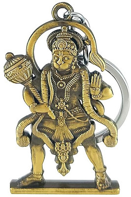 MISMIL Two Sided Bajrangbali Hanuman Keychains gold colour Key Chain