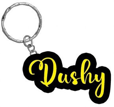 SY Gifts Dushy Name Black Yellow Name Keychain Key Chain
