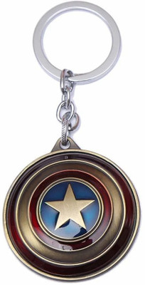 gtrp keychain-Silver Captain America Rotating Shield & Keychain Key Chain