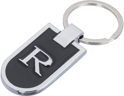 Augen Stainless Steel Letter R Keychain Metal Initials for Car & Bike Anti-Rust (1 PK) Key Chain