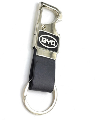 Jdp Novelty Premium Quality Metal Leather & Bottle Opener for byd Car Key Chain
