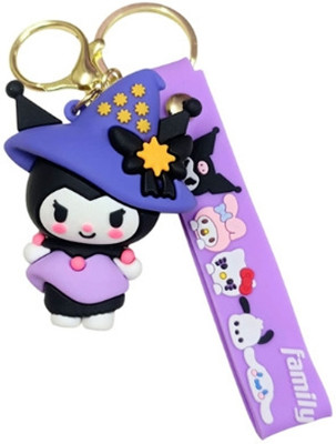 PEARLISH Premium Quality Kuromi 3D Silicone Keychain Key Chain