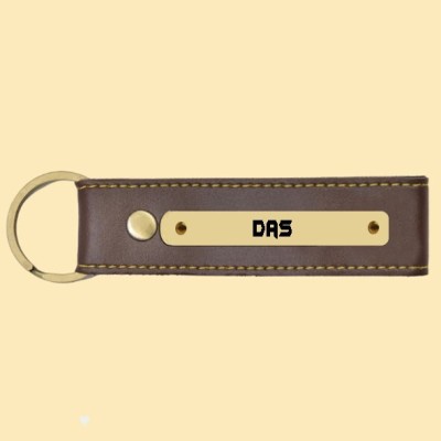 SY Gifts Das Name Brown Artificial Leather Keychain Key Chain