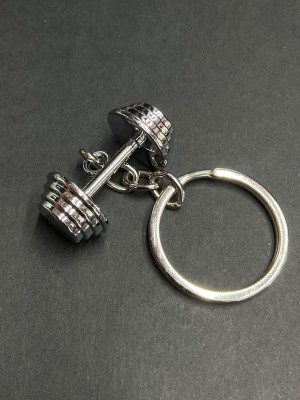 sky enterprises Fitness Bodybuilding Sports dumbbell keychain Sterling Silver Stainless Steel Key Chain