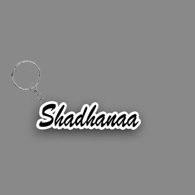 SY Gifts SYG Shadhanaa Name Keychain White And Black Key Chain