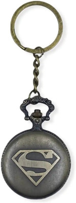 n v p Superman logo Pocket watch Car Bike Key Chain with Men & Women Gift Key Chain Key Chain