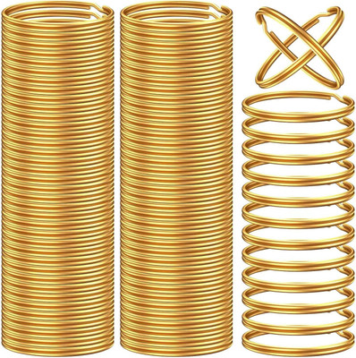 PUHUHP 50 PCS Brass Flat Split Key Rings for Crafts and Key Chain