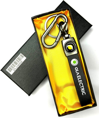 FLAMBE oa Electric Bike Brass Metal Leather Belt keychain Key Chain