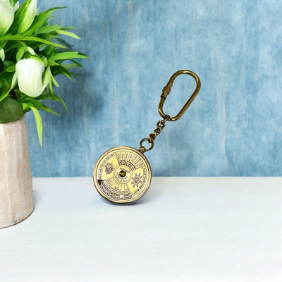 Brass Enclave Vintage 100 Years Calendar Antique Brass Keychain | Functional Nautical Gift Key Chain