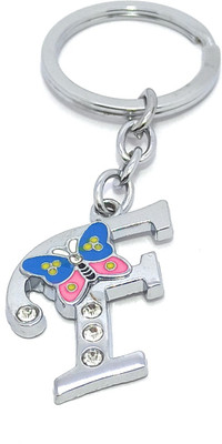 Key Era Alphabet Butterfly Letter F Key Chain