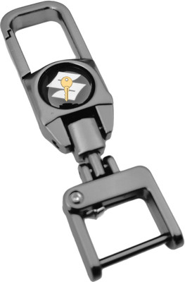 Kashcarts Black Stainless Steel 'S' Logo Key Chain