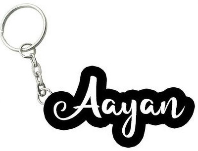 Prihit PRIHIT_Aayan Black White Name Keychain Key Chain
