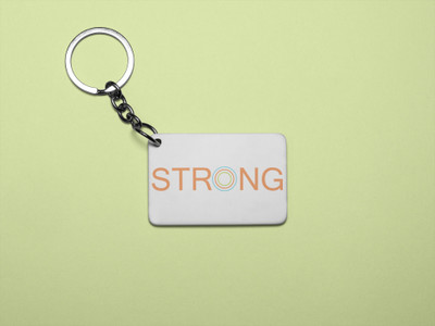 Rushaan STRONG Text - Printed Acrylic Keychain (Pack Of 2) Key Chain