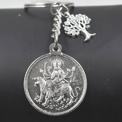 AFH Goddess Maa Durga Hindu Religious Keychain Tree of Life Charm for Men and Women Key Chain