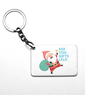HopOffer Help Santa With His Gifts:,Cool Santa Keychain Gift For Secret Santa Key Chain