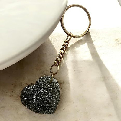 durja Stylish Hard Shape Keychain with Metal Charm Ring For Wealth, Luck, Success Key Chain