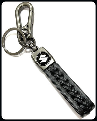 gtrp Keychain-Premium With Leather Strap Braided Suzuki Metal For Car Gifting With Key Chain