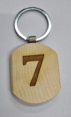 BLESSINGS Number 7 Wooden Key Chain