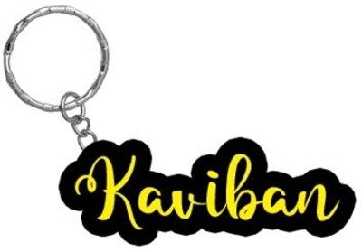 SY Gifts Kaviban Name Black Yellow Name Keychain Key Chain