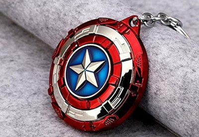 SHRI JI Avengers Captain America Rotating & Spinning Shield Keychain | Keyring Key Chain
