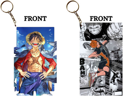 Hariyaali Enterprises LLP LUFFY SMILES × HAIKYU HINATA FLIES Unique Style 2 pcs Combo Key Chain