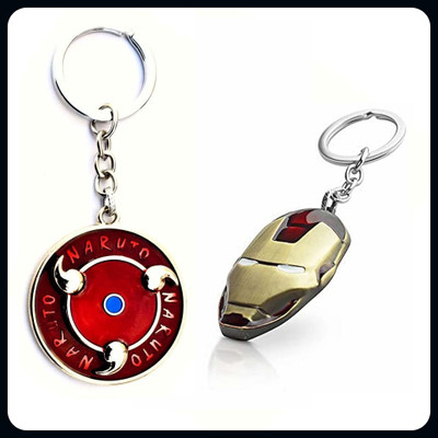 Meeko.com Spinning Naruto and Gold Dr Strange key chain-A Key Chain