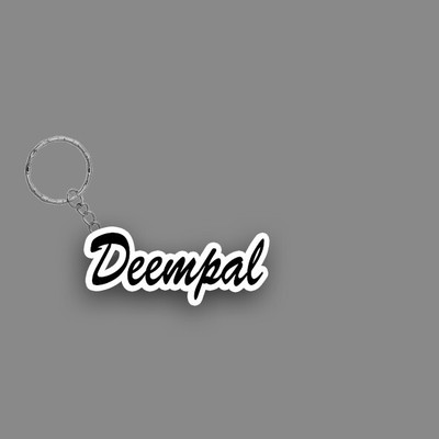 SY Gifts SYG Deempal Name Keychain White And Black Key Chain