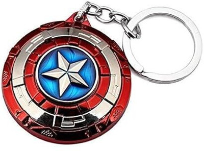 CRAZYGOL Superhero Captain America Keychain | Rotating Shield Design Pack of 1 Key Chain