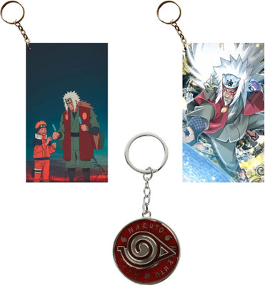 Hariyaali Enterprises LLP Naruto NARUTO AND JIRAYA THE DUO LIVING Spinning Unique Style 3 pcs Combo Key Chain