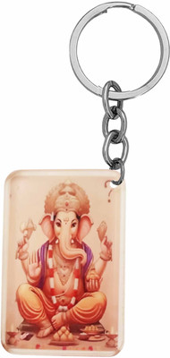 Sullery Religious Lord Shri Ganesha/Ganpati Keyring Keychain Orange SulleryKey2025254 Key Chain