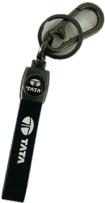 SHRI JI Premium High-quality Leather Patti TATA Keychain with hook Key Chain