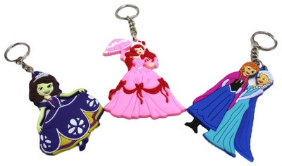 neoinsta shopping Small size combo set of frozen|sofia|Disney princess 3D pvc or rubber keychain Key Chain