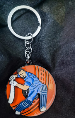 Jainjon Rotating keychain of Famous Cricketers Rohit Key Chain