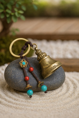 GT Gala Time Spiritual Tibetan Bell Keyring Bird Design and Beads for Bike Gifting Kid Teens Key Chain