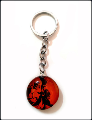 Meeko.com Keychain-Hanuman Face Glass Key Chain-A Key Chain