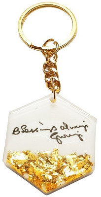 IG Crafter Ultra Shiny Hexagonal Blessings Always Guruji hu Key Chain