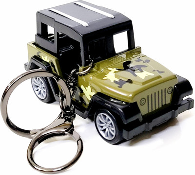 ADOREAL JEEP GREEN COLOR KEYCHAIN FOR CAR AND BIKE WITH MOVABLE MOTION Key Chain