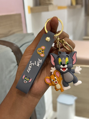 GT Gala Time High Quality 3D Tom & Jerry Keyring Toy Best For Return Gifting Kids Bags Keys Key Chain
