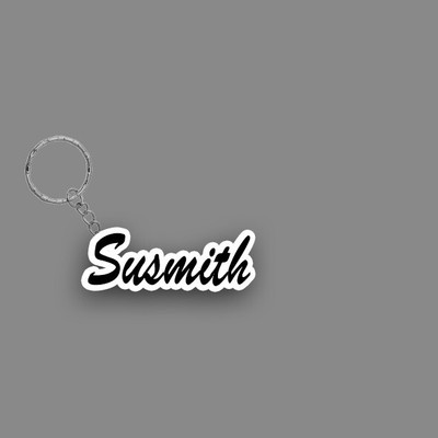 SY Gifts SYG Susmith Name Keychain White And Black Key Chain