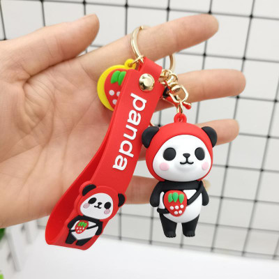 gtrp GQ Cute Cartoon Panda Doll Pendant PVC Key Ring Bag Decor Keychain Accessorie Key Chain