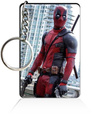 Party Gift Printed Wooden Rectangle Hero key ring Keychain PGRQ255KY(127) Key Chain
