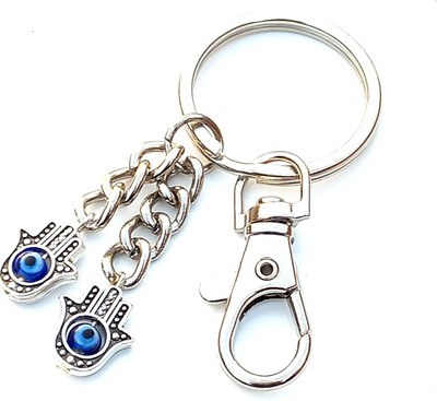 Kumar Handicraft Hamsa hand Bunch Evil Eye Keychain Key Ring for Women, Men ,Car, Home Key Chain
