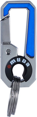 Techpro Omuda Premium Hook Locking Heavy Metal key ring for Bikes,Cars M- 3749 Blue Key Chain