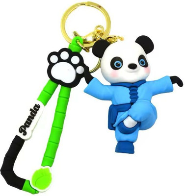 AIRASHII Kung Fu Panda Keychain for Bags, Panda Cartoon Keyrings for Girls Boys Key Chain