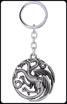 gtrp Trendy-Game Of Thrones Targaryen 3 Headed Dragon Keychain Key Chain