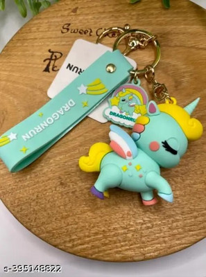 neze NZ 91 Unicorn Horse Cute 3D Soft PVC Rubber Keychain Key Chain