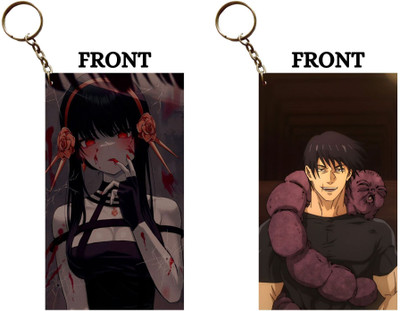 Hariyaali Enterprises LLP YOR FORGER EVIL SIDE X TOJI FUSHIGURO CURSE EATER Unique Style 2 pcs Combo Key Chain